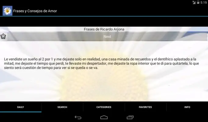 Frases Amor android App screenshot 1