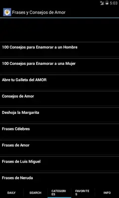 Frases Amor android App screenshot 4